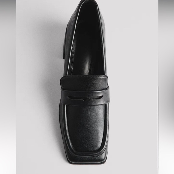 NA-KD Squared Toe Heeled Loafers - Picture 5 of 12